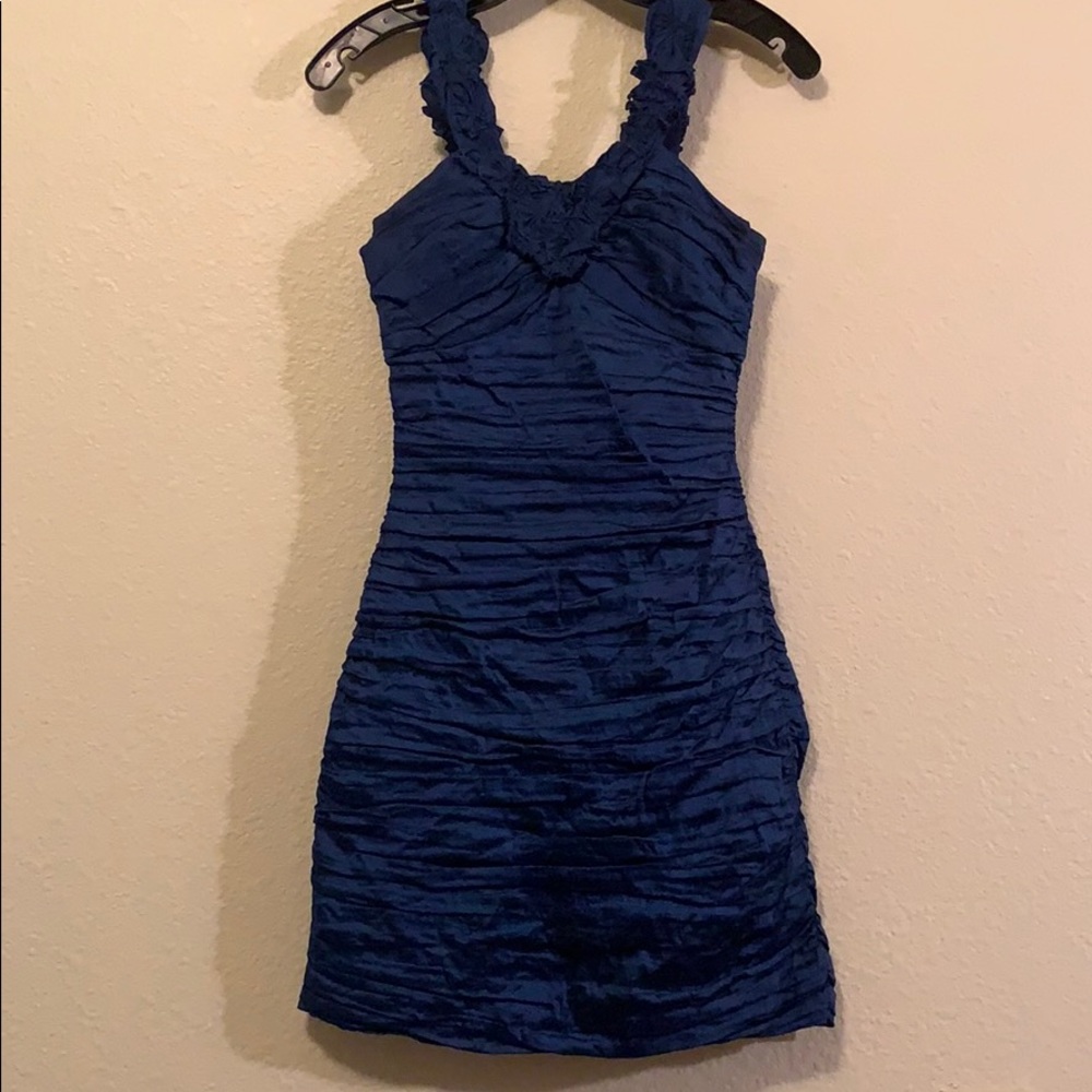 BCBG ruched cocktail dress
